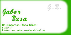 gabor musa business card